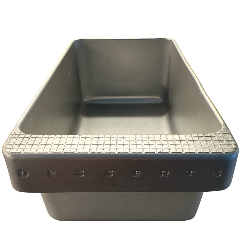 VINTAGE STORAGE 50s Shabby Chic Silver Metal Dessert Ice Tray